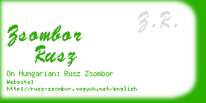 zsombor rusz business card